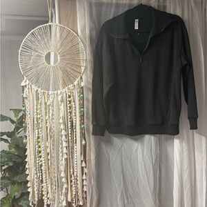 Apana | Black Quarter-Zip Pullover Sweater